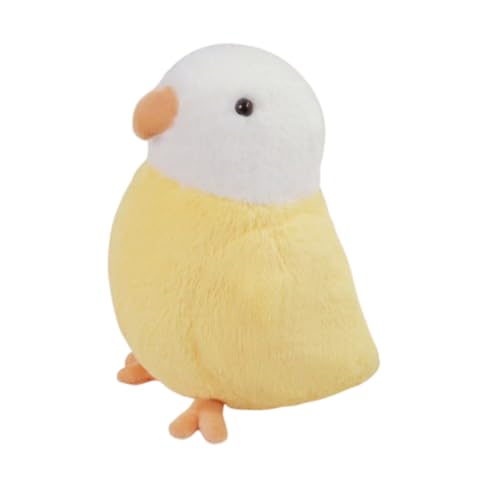 AQCQDQ Plüschtier Vogel Puppe Stofftier Kissen Kuscheltier Vogel, zum Spielen und Kuscheln, Weiches Schmusetier für Mädchen, Jungen, Babys (30 cm,Gelb) von AQCQDQ