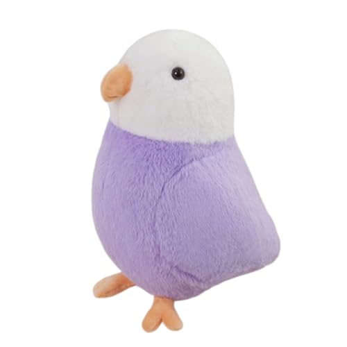 AQCQDQ Plüschtier Vogel Puppe Stofftier Kissen Kuscheltier Vogel, zum Spielen und Kuscheln, Weiches Schmusetier für Mädchen, Jungen, Babys (30 cm,Violett) von AQCQDQ