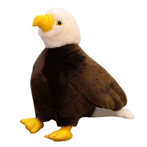 AQCQDQ Plüschtier Weißkopfseeadler, Kuscheltier Weißkopfseeadler, Weißkopfseeadler Plüschtier Puppe Spielzeug, Weißkopfseeadler Plüsch Stofftiere Plüschtiere, Geschenk für Kinder (40cm,Braun) von AQCQDQ