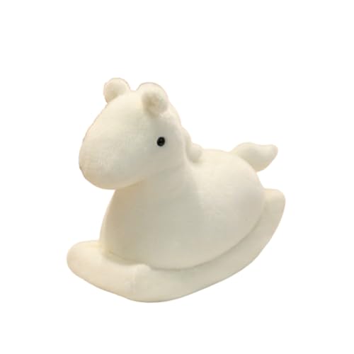 AQCQDQ Plüschtiere Pferd,Kuscheltier Pferd Plüschtier Realistisch Plüsch Pferd,kuscheliges Stofftier Pony für Kinder Freundin Geschenk Geburtstag Weihnachten,Schmusetier Plüsch Pferd (40cm,weiß) von AQCQDQ