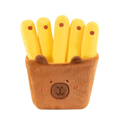 AQCQDQ Pommes-Frites-Plüsch, Capybara Fries Plüsch, Mit Lebensmitteln Gefüllter Plüsch, Lustige Lebensmittel Kissen Spielzeug Pommes Plüsch Gefülltes Kissen, Home Decor (40CM,braun) von AQCQDQ