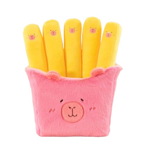 AQCQDQ Pommes-Frites-Plüsch, Capybara Fries Plüsch, Mit Lebensmitteln Gefüllter Plüsch, Lustige Lebensmittel Kissen Spielzeug Pommes Plüsch Gefülltes Kissen, Home Decor (50CM,Rosa) von AQCQDQ