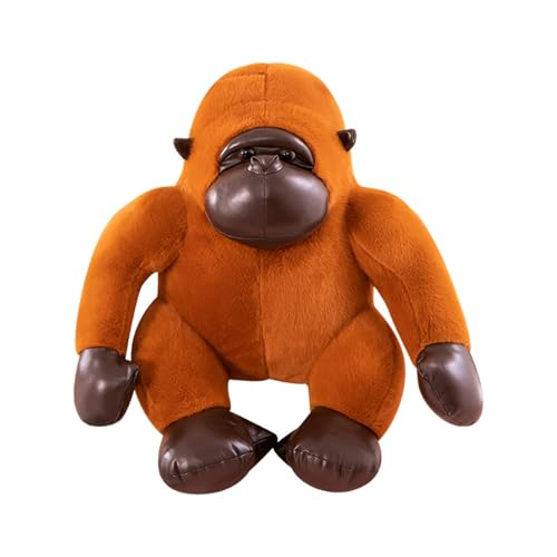 AQCQDQ Riesen Orang Utan Plüschtier 65cm, Realistisch Gestaltetes Affen Kuscheltier mit Superweichem Flauschfell, Tier Spielzeug als Geburtstagsgeschenk Tierliebhaber (50 cm,Orange) von AQCQDQ