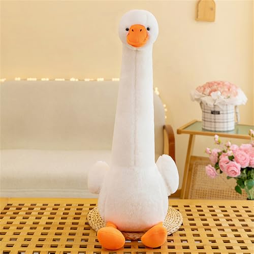 AQCQDQ Riesige Gans Plüschtiere, Gans Kuscheltier, Plüsch Dinosaurier, Dino Kuscheltier, Kuschelige Haustier Puppen, Stofftier für Jungen, Mädchen und Babys (100 cm,Gans) von AQCQDQ