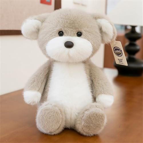 AQCQDQ Riesige Gans Plüschtiere Kuscheltier, Schwan Kuscheltier Plüschtier, Stumpfe niedliche große Kopf Gans Plüsch Spielzeug Puppen, Großer Weißer Schwan Flauschiger Stofftier (30 cm,Hund) von AQCQDQ