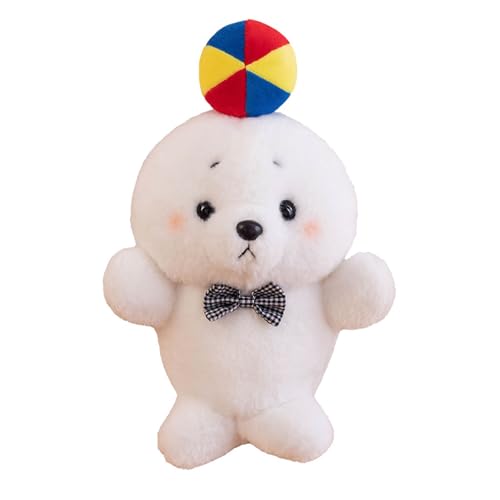 AQCQDQ Robbenplüschtier, Plüschtier Robbe, Simulationsplüschtier, weiches Plüschtier, geeignet für Kinder (23CM,Weiß) von AQCQDQ
