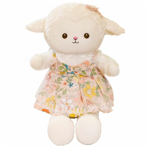 AQCQDQ Schaf Kuscheltier, Kuscheltier Lamm Schaf, Realistische Schaf Plüsch Spielzeug, Kuscheltier Schaf Puppe Stofftier, Realistische Schaf Plüsch Spielzeug für Wilde Tiere (40 cm,Rosa) von AQCQDQ