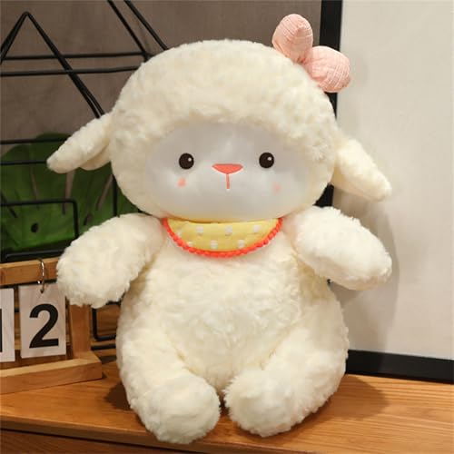 AQCQDQ Schaf Kuscheltier Klein, Kawaii Geschorenes Schaf Kuscheltier, Kinder Kuscheliges Plüschtier, Weiche Niedliche Kuscheltier für Baby Mädchen und Jungen (45 cm,B) von AQCQDQ