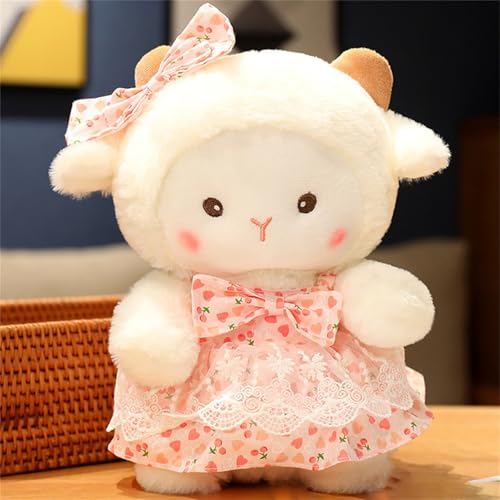 AQCQDQ Schaf Kuscheltier Klein, The Sheep Schaf Kuscheltier, Weich Schaf Plüschtier Stofftier, Stand Simuliertes Tier Kawaii Schaf Kuscheltier, Schaf Plüschtiere für Kinder (23 cm,C) von AQCQDQ