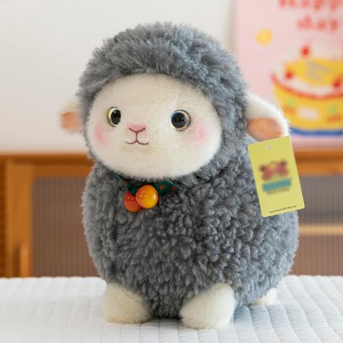 AQCQDQ Schaf Plüschtier, Kuschelschaf, Kuscheltier Schaf Stofftier, Flauschiges Schaf Spielzeug Tierkissen Puppe zum Spielen, Sammeln & Kuscheln (35cm,Grau) von AQCQDQ