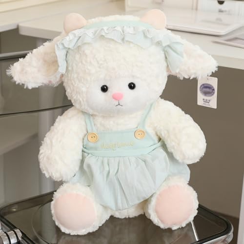 AQCQDQ Schaf Plüschtier, Kuscheltier Schaf Stofftier, Niedliche Weiche Schaf Plüsch Puppe, Kawaii Süße Tierkissen Schaf Spielzeug, Geschenk für Freunde und Kinder (50cm,Blau) von AQCQDQ