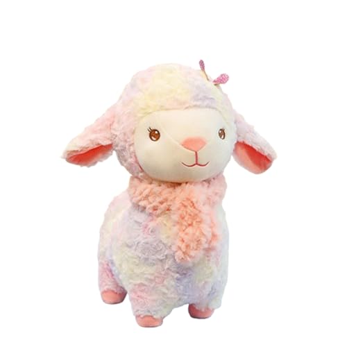 AQCQDQ Schaf Plüschtier, Süße Regenbogen Schaf Puppe, Realistische Schaf Plüsch Spielzeug, Schaf Kuscheltier, Geschenk für Kinder, Mädchen und Jungen (55 cm) von AQCQDQ