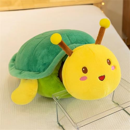 AQCQDQ Schildkröte Kuscheltier, Niedliche Biene Schildkröte Plüsch Spielzeug, Plüsch-Schildkröte, Geschenk für Kinder Mädchen (75 cm) von AQCQDQ