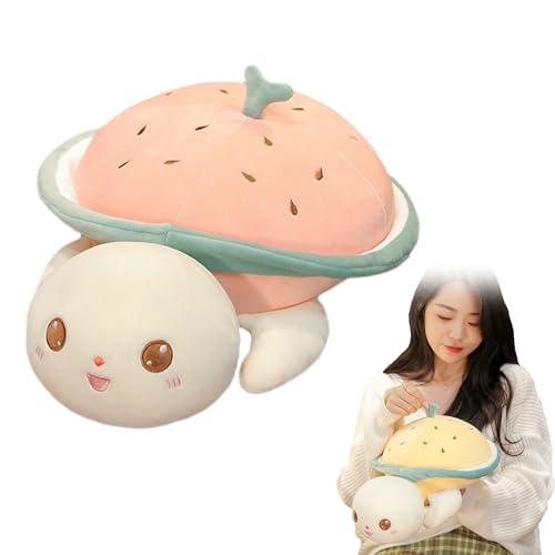 AQCQDQ Schildkröte Kuscheltier, Plüschtier Schildkröte Stofftier, Meeresschildkröte Kuscheltier, Cartoon Plüsch Schildkröte Kissen Spielzeug zum Kuscheln & Spielen Dekokissen (65cm,Rosa) von AQCQDQ
