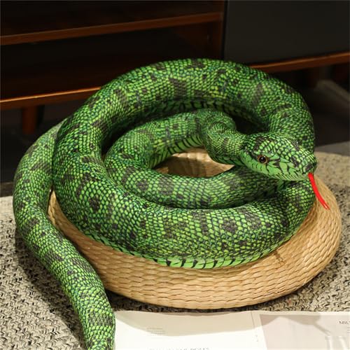 AQCQDQ Schlange Kuscheltier, Simulation Python Plüschtiere, Schlange Spielzeug, Weiches Plüschtier, Geschenk für Kinder Jungen Mädchen (300 cm,B) von AQCQDQ