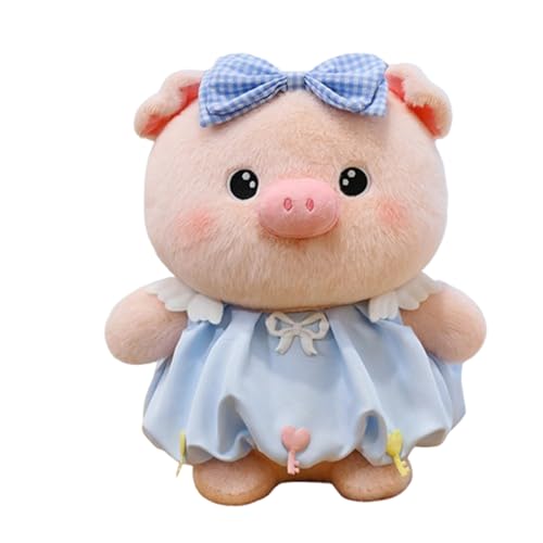 AQCQDQ Schwein Kuscheltier, Süßes Schwein Plüsch Plüschtier, Schweinchen-Puppenspielzeug, Flauschig Stofftier zum Kuscheln & Spielen, Geschenk für Kinder (Blau,20 cm) von AQCQDQ
