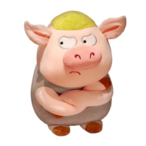 AQCQDQ Schwein Plüschtier, Kuscheltier Schwein Plüschtier, Stofftierpuppe Schwein, zum Kuscheln und Spielen Kuscheltiere Geschenk für Kinder Mädchen (50 cm,Grau) von AQCQDQ