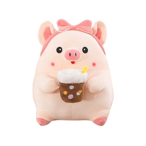 AQCQDQ Schwein Plüschtier, Süßes Schwein Kissen Schwein Spielzeug Kuschelkissen Puppe, süße weiche Kuscheltier für Kinder Mädchen Jungen (40CM,A) von AQCQDQ
