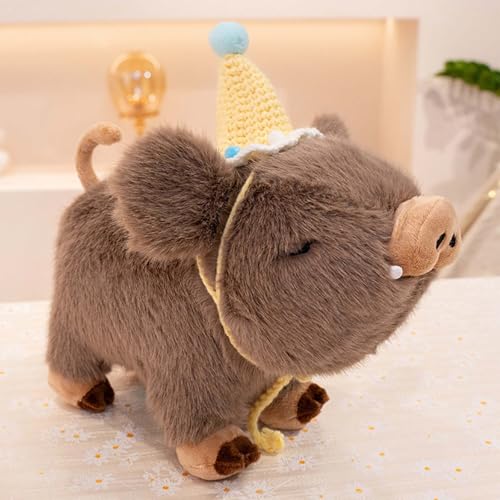 AQCQDQ Schwein Plüschtier, Süßes Stofftier, Simulation Schwein Plüsch Tier Puppe, Lustiges Plüsch Kuschelig Ideal Zum Sammeln Puppe Geschenk Für Kinder Fans (20CM,E) von AQCQDQ