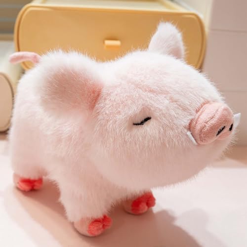 AQCQDQ Schwein Plüschtier, Süßes Stofftier, Simulation Schwein Plüsch Tier Puppe, Lustiges Plüsch Kuschelig Ideal Zum Sammeln Puppe Geschenk Für Kinder Fans (30CM,C) von AQCQDQ
