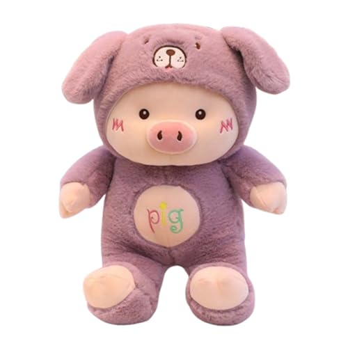 AQCQDQ Schwein Plüschtier, süßes Schwein plüsch plüschtier, Süßes Stofftier aus superweichem & waschbarem Plüsch, Kuscheltier Schwein, Plüschtier für Mädchen & Jungen (60CM,Lila) von AQCQDQ