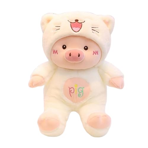 AQCQDQ Schwein Plüschtier, süßes Schwein plüsch plüschtier, Süßes Stofftier aus superweichem & waschbarem Plüsch, Kuscheltier Schwein, Plüschtier für Mädchen & Jungen (60CM,Weiß) von AQCQDQ