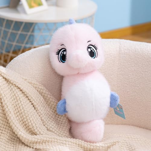 AQCQDQ Seepferdchen Kuscheltier, Süße Weiches Seepferdchen Kissen, Seepferdchen Plüschpuppen, zum Spielen und Kuscheln, Weiches Schmusetier für Mädchen, Jungen, Babys (30 cm,Rosa) von AQCQDQ