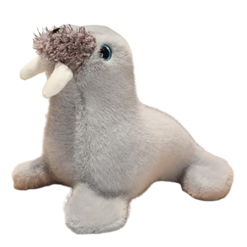 AQCQDQ Seepferdchen Kuscheltier,Chubby Blob Seal Kissen,Delphin Kuscheltiere,Meerestier Plüsch Kissen,Simulationsdelphin Plüschtiere für Kinder Sofamöbel Dekoration Plüsch (Robbe 22cm) von AQCQDQ