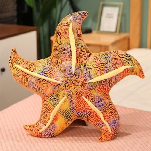 AQCQDQ Seestern Plüschtier, Ausgestopfter Seestern Meerestiere Kissen, Weich Gefülltes Seestern Kuscheltier, Kinderspielzeug Plüschtier Plüschkissen Stofftier für Wohnzimmer, Sofa (20cm,Gelb) von AQCQDQ
