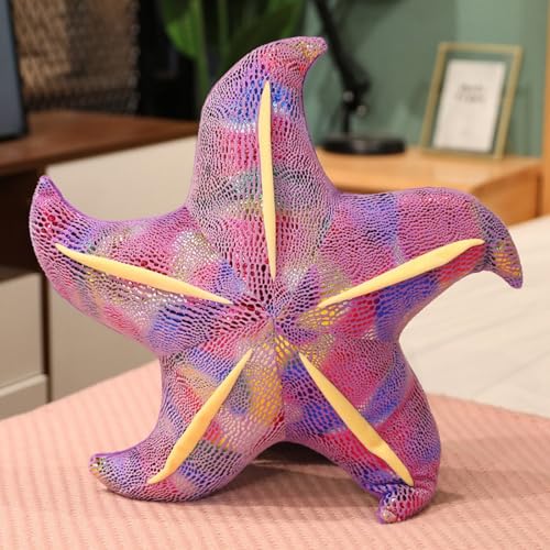 AQCQDQ Seestern Plüschtier, Ausgestopfter Seestern Meerestiere Kissen, Weich Gefülltes Seestern Kuscheltier, Kinderspielzeug Plüschtier Plüschkissen Stofftier für Wohnzimmer, Sofa (20cm,Lila) von AQCQDQ