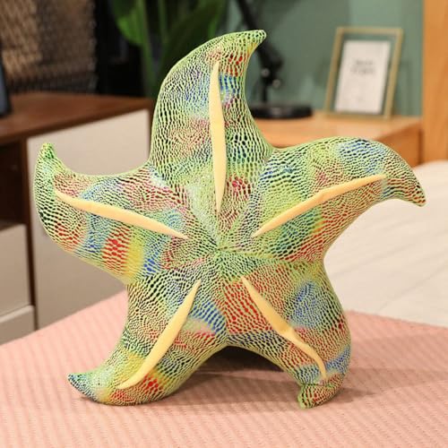AQCQDQ Seestern Plüschtier, Ausgestopfter Seestern Meerestiere Kissen, Weich Gefülltes Seestern Kuscheltier, Kinderspielzeug Plüschtier Plüschkissen Stofftier für Wohnzimmer, Sofa (45cm,Grün) von AQCQDQ