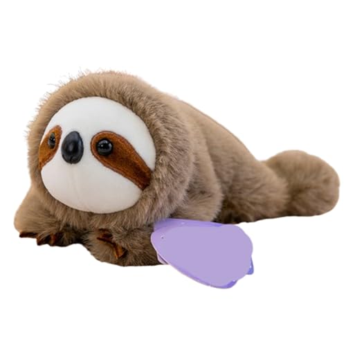 AQCQDQ Simulation Capybara Plüschtier,Autodekoration Capybara Plüschtier,Plüschtier Dschungeltiere Kuscheltier für Jungen,Kreative Auto Ornament,Auto Armaturenbrett Ornament, (20 cm,Faultier) von AQCQDQ