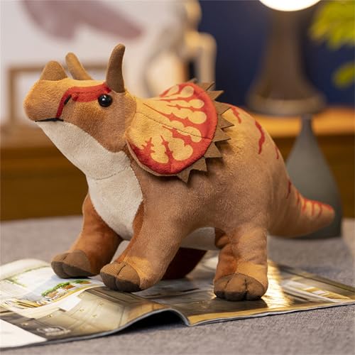AQCQDQ Simulation Dinosaurier Kuscheltier Puppe, 30-40 cm Tyrannosaurus Rex Plüschtier Triceratops Riesen-stofftier, Dinosaurier Geschenk Plüschpuppe Spielzeug Für Kinde (#02) von AQCQDQ