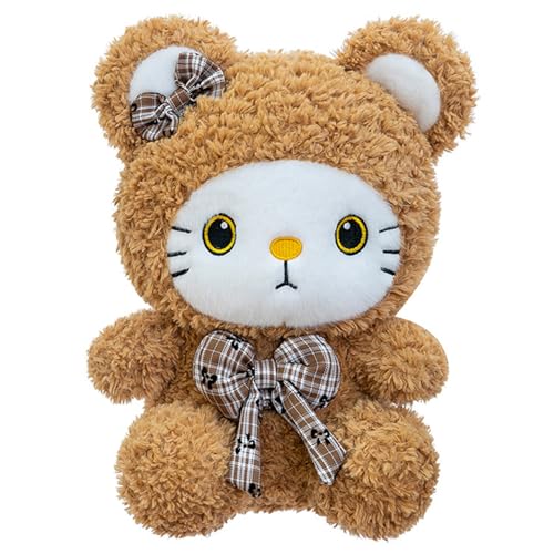 AQCQDQ Simulation Kätzchen Spielzeug, Nette Katze Puppe Gefüllte, Katzen Plüschpuppe Stofftiere, Dumb Little Panda Mimi Plüschtiere, Plüschtier Katze Plüschfiur Spielzeug für Kinder Frauen (40 cm) von AQCQDQ