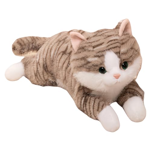 AQCQDQ Simulation Kurzhaar Nette Katze Puppe Kuscheltier Katze Lebensecht Katze Plüschtier Stofftiere Stofftierpuppe Geschenk für Kinder (45cm,A) von AQCQDQ