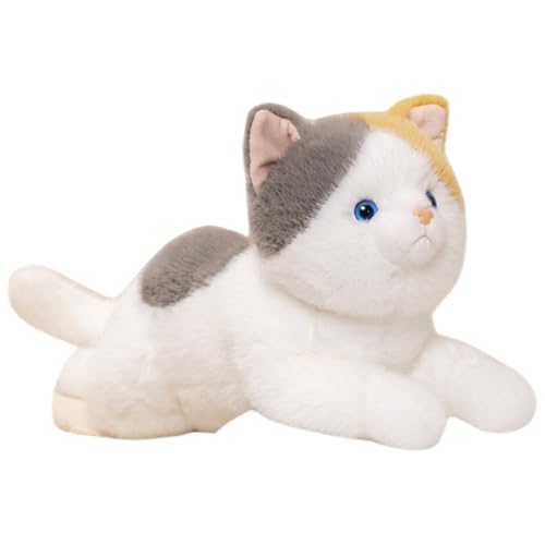 AQCQDQ Simulation Kurzhaar Nette Katze Puppe Kuscheltier Katze Lebensecht Katze Plüschtier Stofftiere Stofftierpuppe Geschenk für Kinder (60cm,B) von AQCQDQ