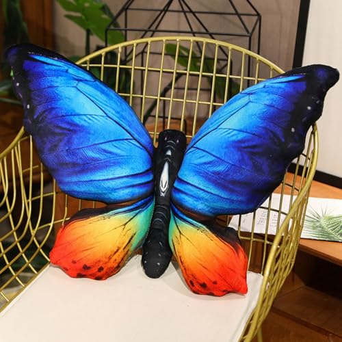 AQCQDQ Simulation Schmetterling Werfen Kissen, Realistisch Schmetterling Plüschtier, Kuscheltier Plüschtier Plüschkissen Stofftier Kissen für Schlafzimmer, Wohnzimmer, Sofa (40 * 50cm,B) von AQCQDQ