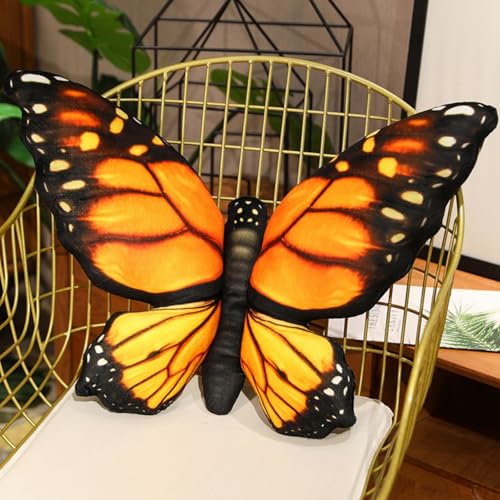 AQCQDQ Simulation Schmetterling Werfen Kissen, Realistisch Schmetterling Plüschtier, Kuscheltier Plüschtier Plüschkissen Stofftier Kissen für Schlafzimmer, Wohnzimmer, Sofa (40 * 50cm,F) von AQCQDQ