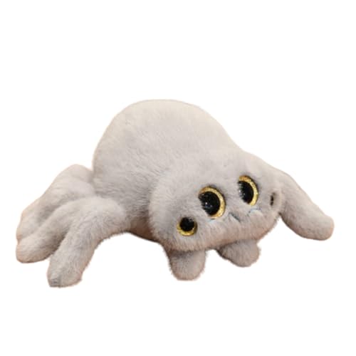 AQCQDQ Spinne Stofftier Kuscheltier Plüschtier,Lebensechte Spinne Spielzeug Spielzeugpuppe Plüschtier für Kind,kuscheliges Stofftier,Stofftier Niedlicher Spinnen,Plüschtier für Kind (16x25cm,Grau) von AQCQDQ
