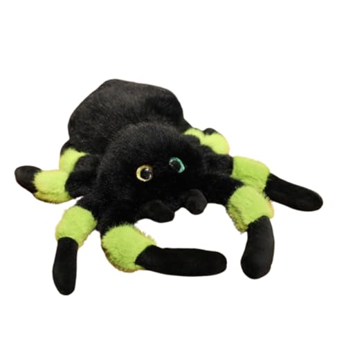 AQCQDQ Spinne Stofftier Kuscheltier Plüschtier,Lebensechte Spinne Spielzeug Spielzeugpuppe Plüschtier für Kind,kuscheliges Stofftier,Stofftier Niedlicher Spinnen,Plüschtier für Kind (28x28cm,Grün) von AQCQDQ