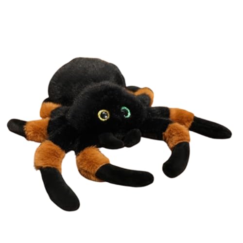 AQCQDQ Spinne Stofftier Kuscheltier Plüschtier,Lebensechte Spinne Spielzeug Spielzeugpuppe Plüschtier für Kind,kuscheliges Stofftier,Stofftier Niedlicher Spinnen,Plüschtier für Kind (28x28cm,Braun) von AQCQDQ