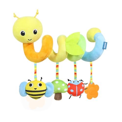 AQCQDQ Spiral Kinderwagen Spielzeug, Neugeborenes Hängespielzeug, Kinderbett Spiralspielzeug zum Aufhängen Kinderwagen Babyschale, für Babys und Kleinkindern ab 0-3 Jahre alt (E1) von AQCQDQ