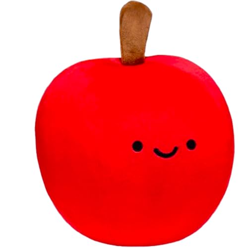 AQCQDQ Stofftier Niedliches Tier Weiche Frucht,Obst Freche Früchtchen Squishy Plüschkissen Stoff Plüschkissen Spielzeug Junge Und Mädchen (Large,Apple) von AQCQDQ