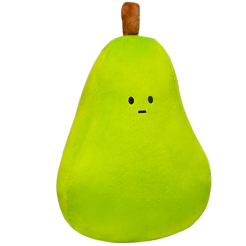 AQCQDQ Stofftier Niedliches Tier Weiche Frucht,Obst Freche Früchtchen Squishy Plüschkissen Stoff Plüschkissen Spielzeug Junge Und Mädchen (Small,Pear) von AQCQDQ