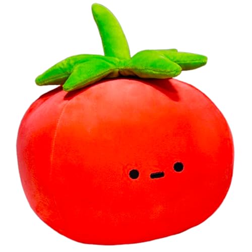 AQCQDQ Stofftier Niedliches Tier Weiche Frucht,Obst Freche Früchtchen Squishy Plüschkissen Stoff Plüschkissen Spielzeug Junge Und Mädchen (Small,Tomato) von AQCQDQ