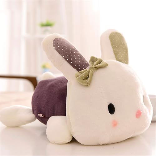 AQCQDQ Stofftier Plüsch Hasen, Soft Cuddly Friends, Niedliches Kaninchen, Plüsch Hase Stofftier Kuscheltiere Schlappohren, Kuscheltier für Mädchen und Jungen (20 cm,Lila) von AQCQDQ