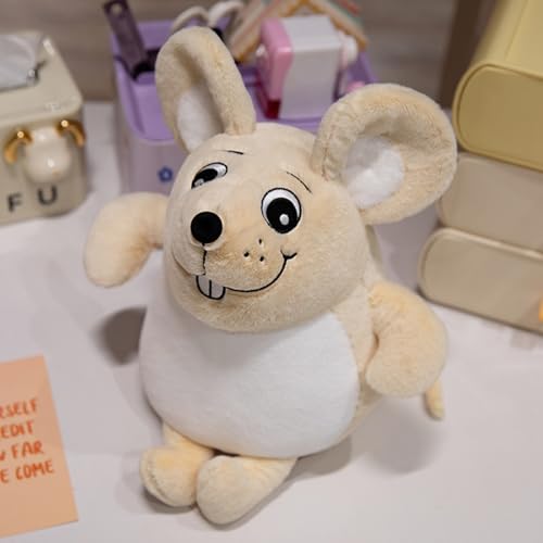 AQCQDQ Süße Plüschtiere Maus, Hamster Kuscheltier, Plüschtier Meerschweinchen, Realistische Hamster Stofftiere Niedlich Maus Puppe Spielzeug Geschenk für Kinder (27cm,Gelb) von AQCQDQ