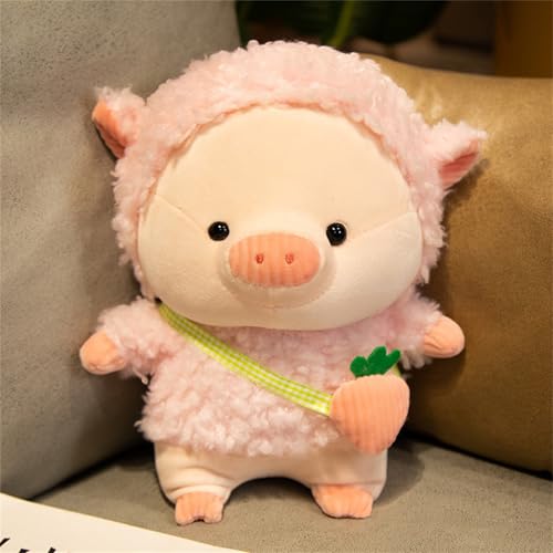 AQCQDQ Süßes Cartoon Schwein Rosa Plüsch Spielzeug, Schwein Verwandlung Kuscheltier, Niedliche Plüschtiere Ferkel Puppe Super Weiche Spielzeug Kissen Zum Kuscheln Und Schlafen (38 cm,Schaf) von AQCQDQ
