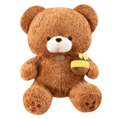 AQCQDQ Teddybär Gefülltes Tier, Plüschtier Großer Bär Kuscheltier, Niedliche Plüschtiere Honigtopf Bärenpuppen, Niedliches Stofftier zum Kuscheln und Spielen (50 cm) von AQCQDQ