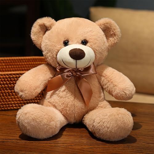 AQCQDQ Teddybär Plüschtier,Teddy Bär Klein Braunbär Süße Stofftier Spielzeug,weich groß teddybär XXL, für Kinder Mädchen Freundin (35 cm,Camel) von AQCQDQ